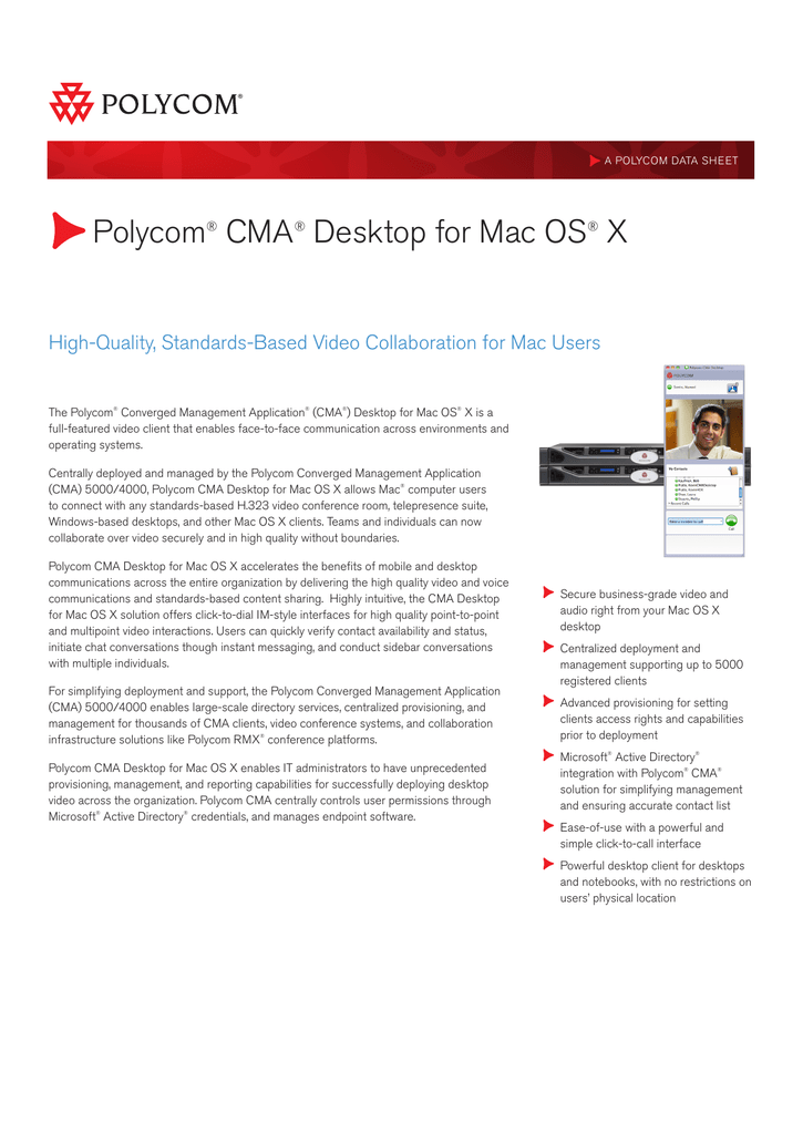 Polycom For Mac Os X
